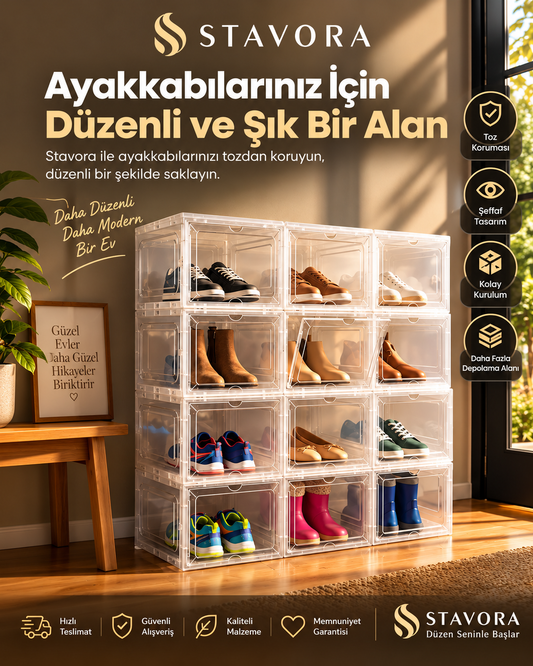 Stavora™ Premium Şeffaf Ayakkabı Düzenleyici Seti